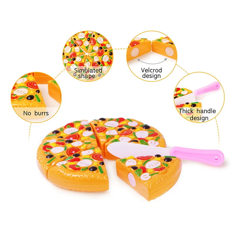 Детская забавная игрушка для резки пиццы Кухонные Игрушки ролевых игр кусочки