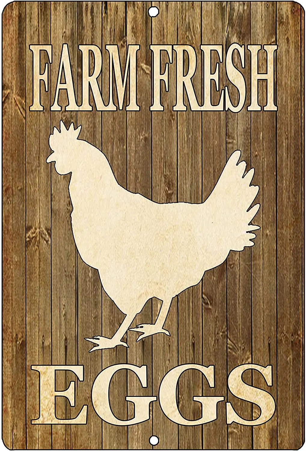 

Chicken Farm Fresh Eggs Metal Tin Sign Ranch Kitchen Wall Decor Country Rustic Home Decoration Accessories Modern Yard Letters