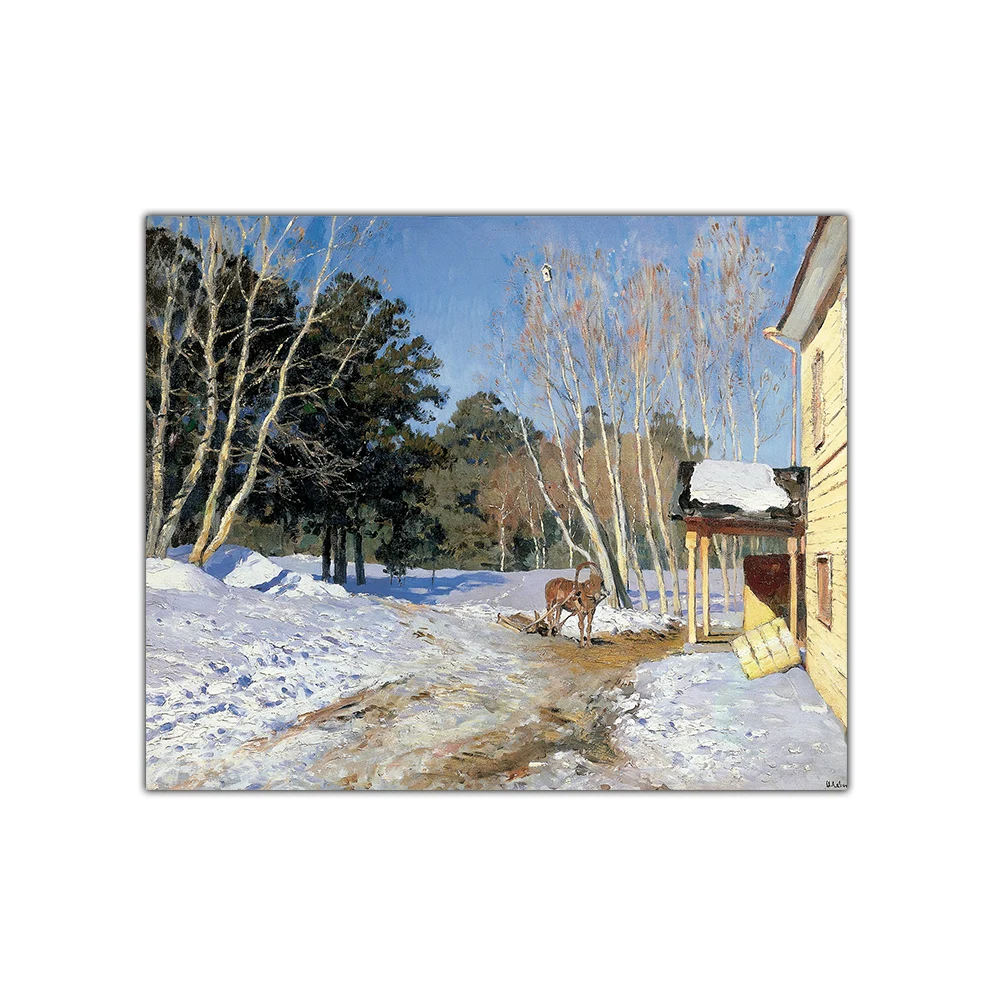 Citon Levitan Isaak Iliich марш 1895 March холст картина маслом постер современный настенный