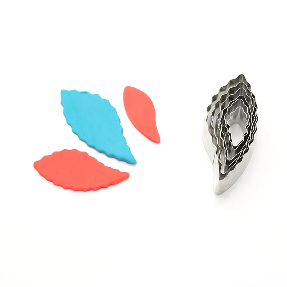 Форма для выпечки печенья из нержавеющей стали инструмент резки листьев и глины