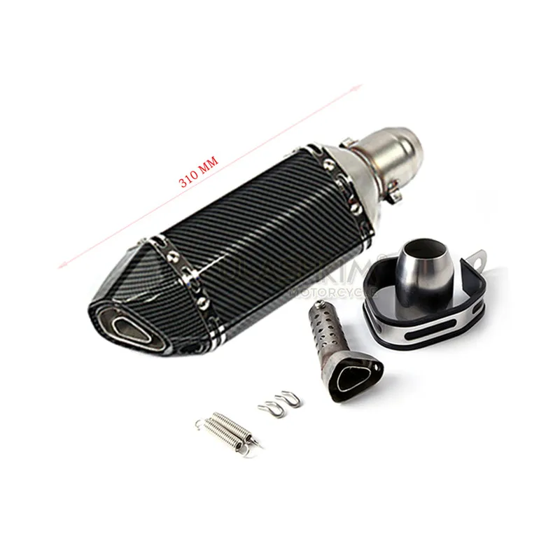 Универсальный мотоциклетный глушитель из углеродного волокна 470 мм для