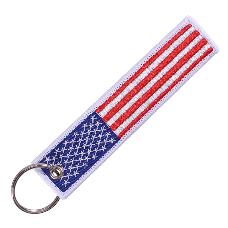 

US Flag Keychain Mobile Phone Strap with Key Ring EDC for Motorcycles Scooters Cars and Patriotic American Flag Gift Keychains