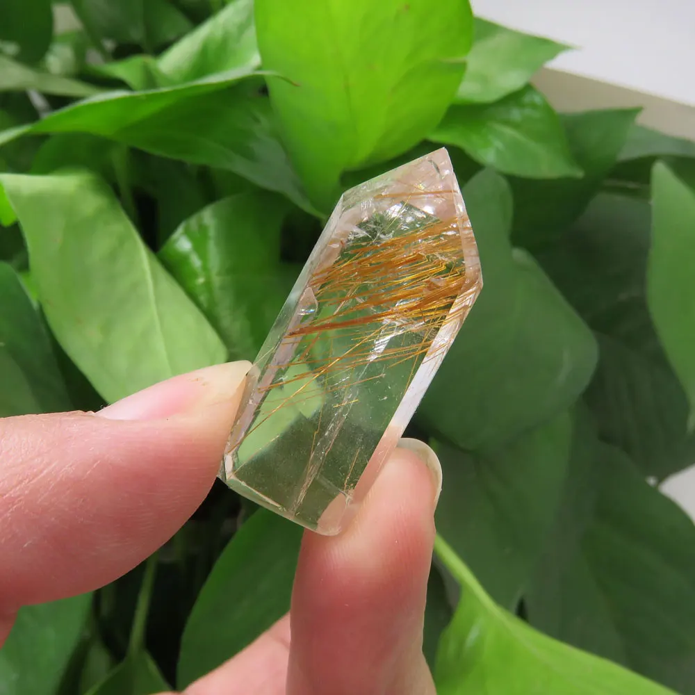 Новинка! 3 шт. оптовая продажа AAAA натуральный золотистый рустиловый кварц rutilaed Hair