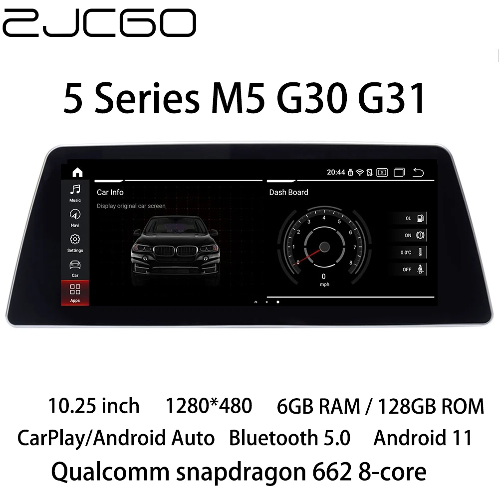 ZJCGO Автомобильный мультимедийный плеер стерео GPS радио навигация NAVI Android 11 EVO для