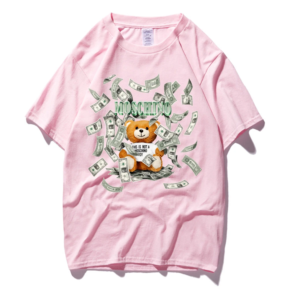 

2021 Women T-Shirts Bear Imprint Logo t Casual Cotton Short Sleeve Tops Polo With Brand Labels exemption from postage
