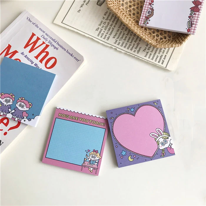 SIXONE 50 листов милый мультяшный стикер для девочек оригинальный блокнот