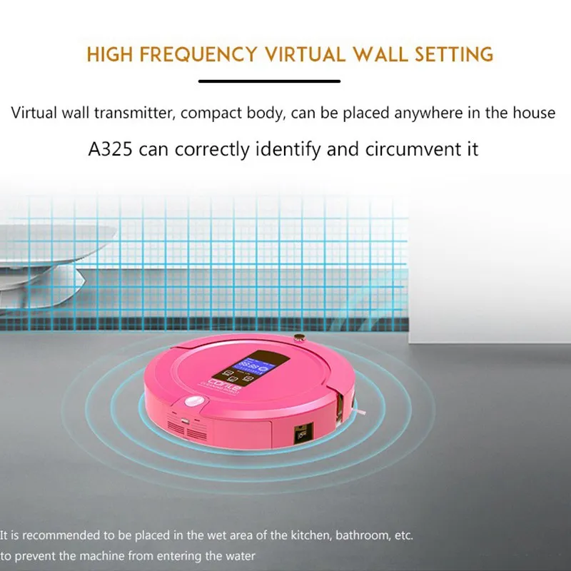 Робот пылесос с ЖК дисплеем для дома умная уборка влажная подметание пыли