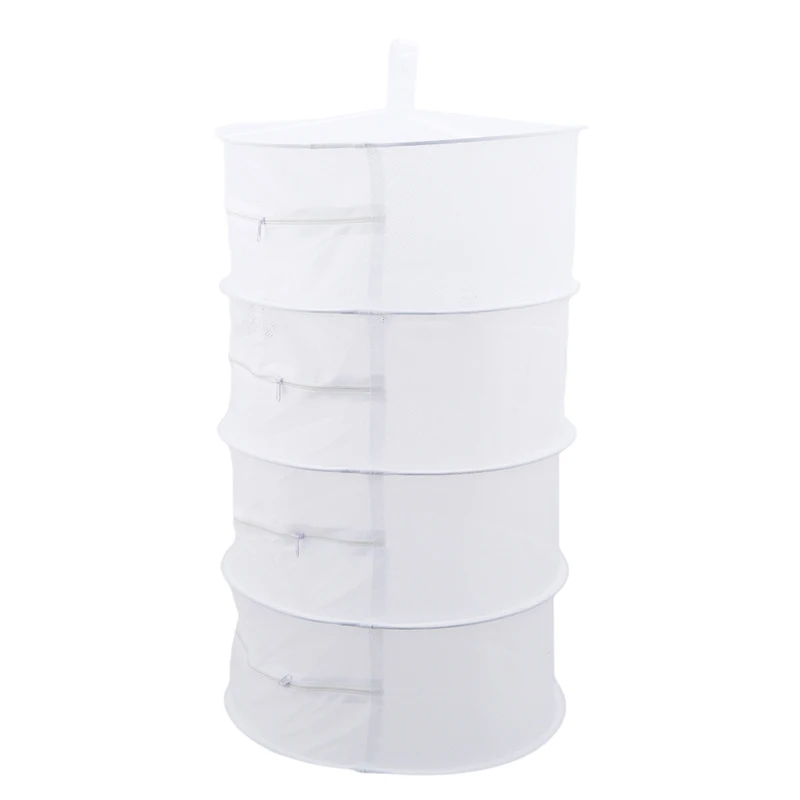

4 Layers Wire Mesh Hanging Net Drying Rack Outdoors Clothes Basket Drying Basket Drying Net Multifunction Tools