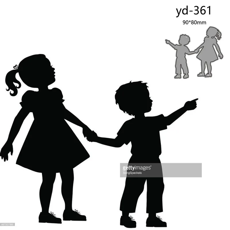 Металлические штампы сестра и брат украшение для скрапбукинга бумаги рукоделия