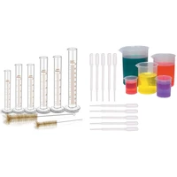1 set measuring cups set and clear 3ml graduated transfer pipettes 1 set thick glass graduated measuring cylinder set