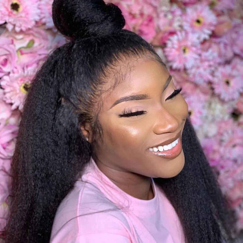 13х6 кудрявые прямые парики из натуральных волос на фронте для черных женщин 180