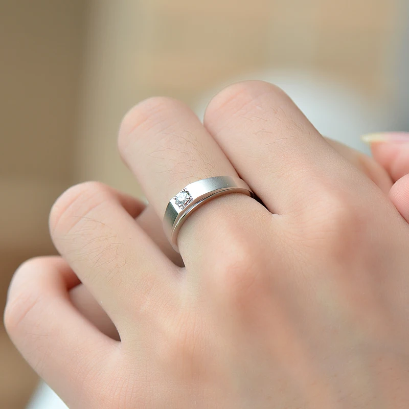 Кольцо ручной работы из белого золота 18 К с бриллиантами GIA для мужчин 0.6ct H SI1 Ex с круглой огранкой натуральный бриллиант GIA украшение для свадьбы помолвки