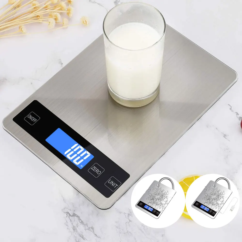 

Цифровые кухонные весы с ЖК-дисплеем, Многофункциональные цифровые кухонные весы для приготовления пищи, 1 г/15 кг, для взвешивания, для приго...