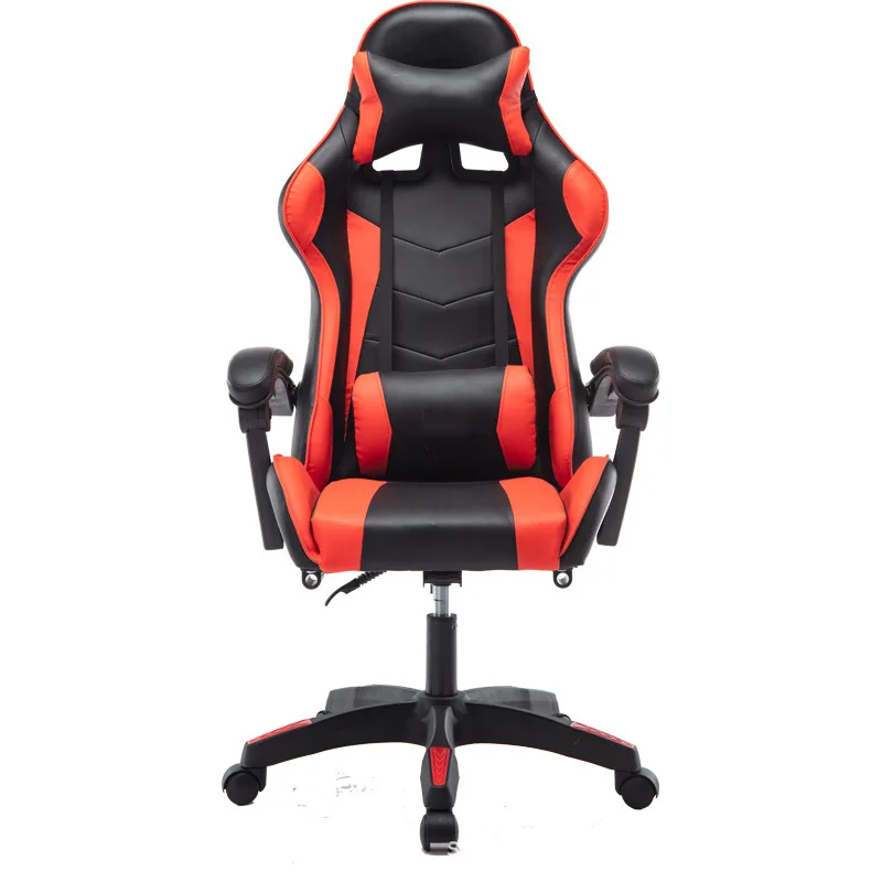

Office Gaming Chair Ergonomic Computer Armchair with Footrest Swivel Lifting Lying Computer Seating Racing Chair PU Leather