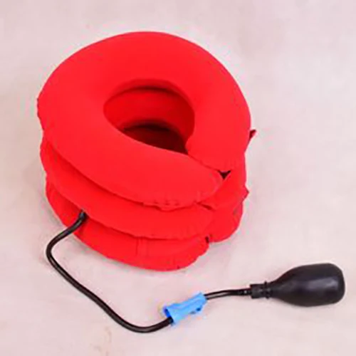Dark red Надувная подушка для массажа шеи, забота о здоровье, расслабление шеи, шейки матки, мягкое устройство для шеи, шейки матки, удобное устройство, падение - Цвет: Dark red