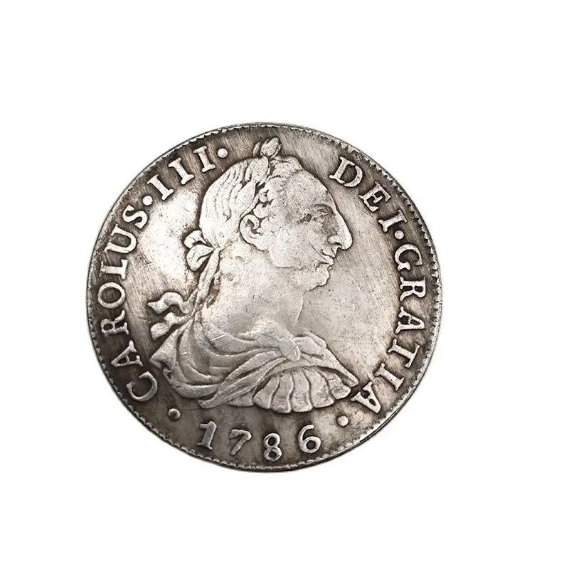 

Chile 1786 Commemorative Coin Collection Caroius God's Grace Home Decoration Crafts Souvenirs Desktop Ornaments Gift