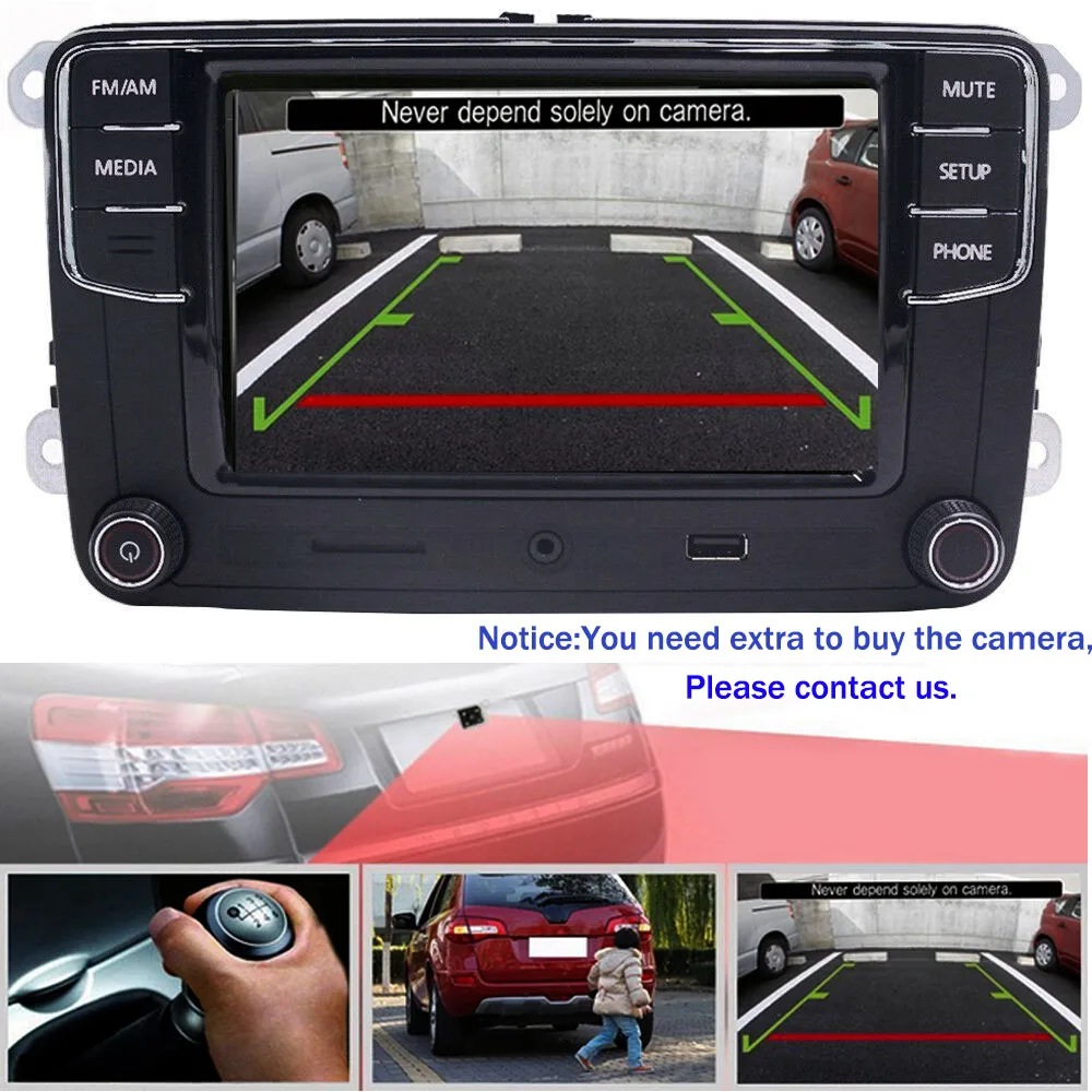 6," автомобильный стерео RCD330G+, MirrorLink, BT, USB, AUX, для VW Golf, Caddy, Polo, Passat, Tiguan