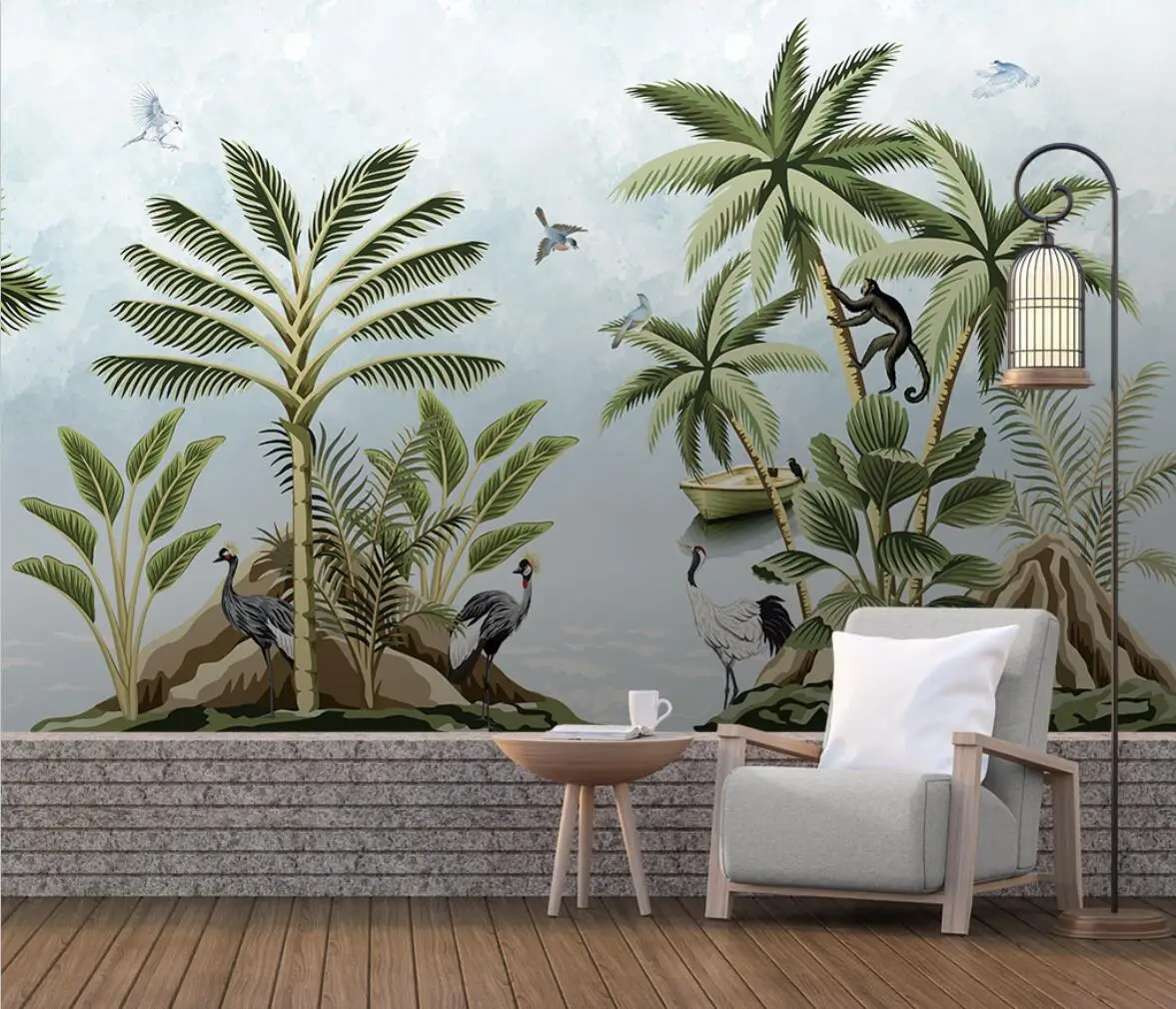 

beibehang custom Tropical rainforest mural wallpaper decoration living room landscape background wall decoration wall painting