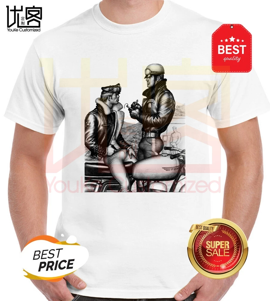 Bob Mizer and Tom Of Finland Футболка мужская летняя футболка из 100% хлопка мужские футболки