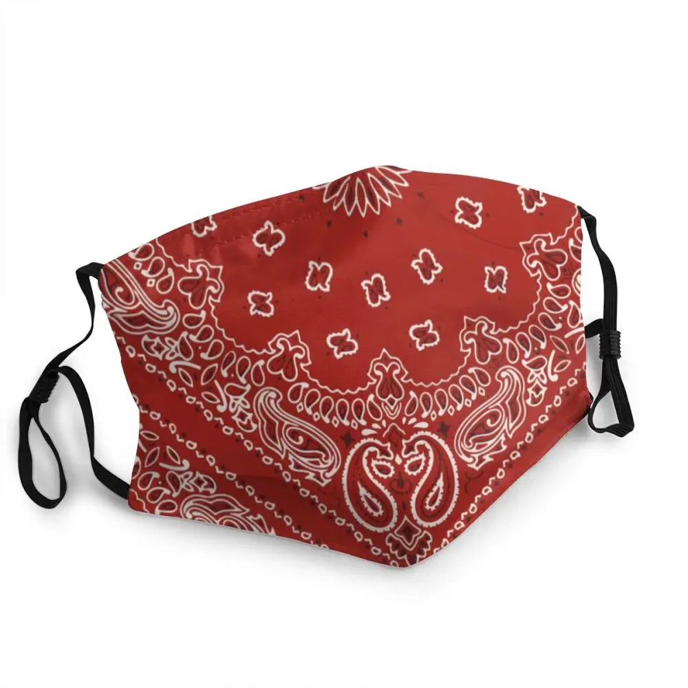 

Unisex Adult Cool Red Bandana Paisley Style Face Mask Anti Dust Protection Respirator Reusable Mouth-Muffle