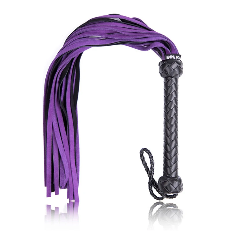 Horse Supply Premium Suede Flogger Horse Whips for Horse Riding General Cowhide Paddle Whip/Riding