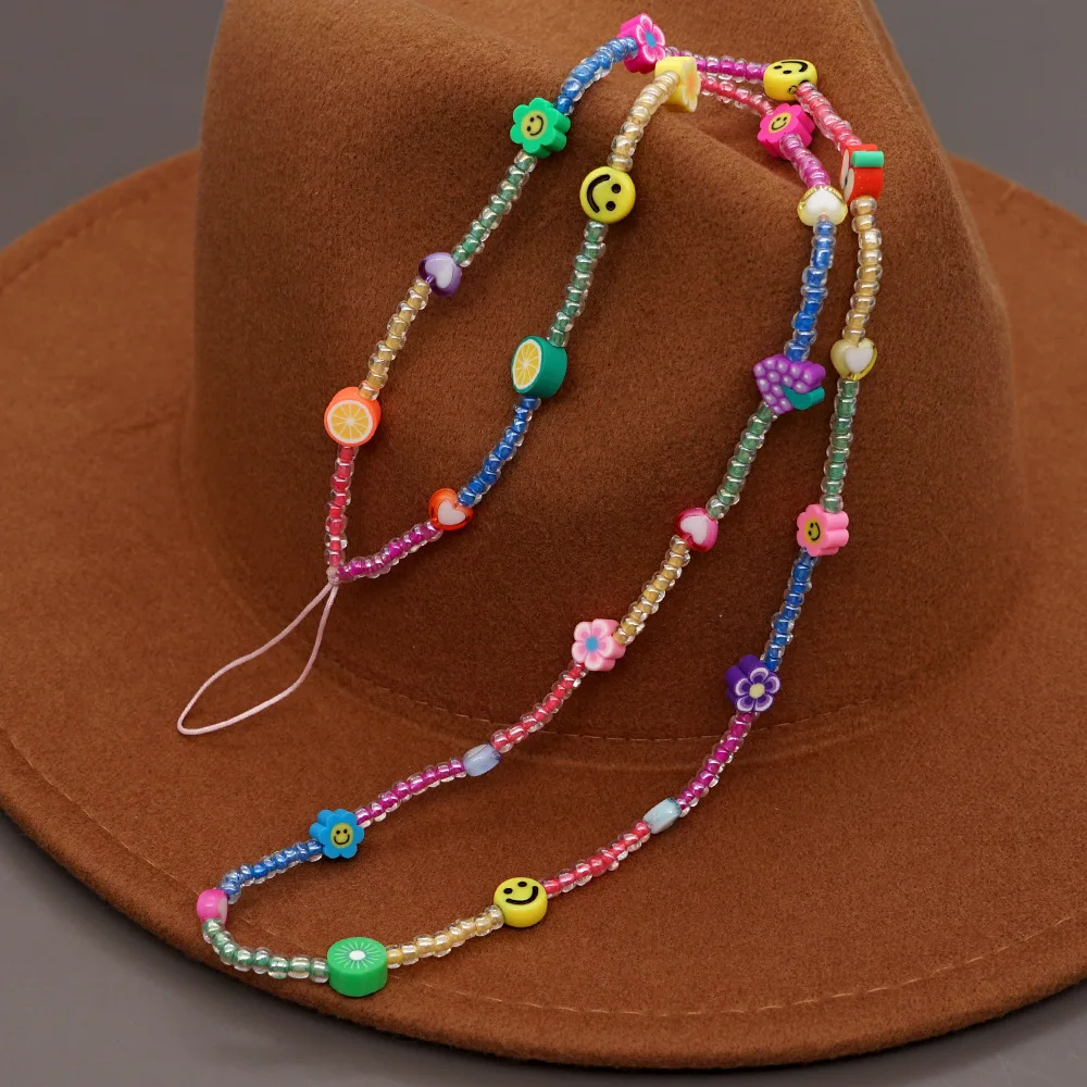 2021 Цветочные Фрукты прозрачные цветные блестящие бусины мягкие керамические