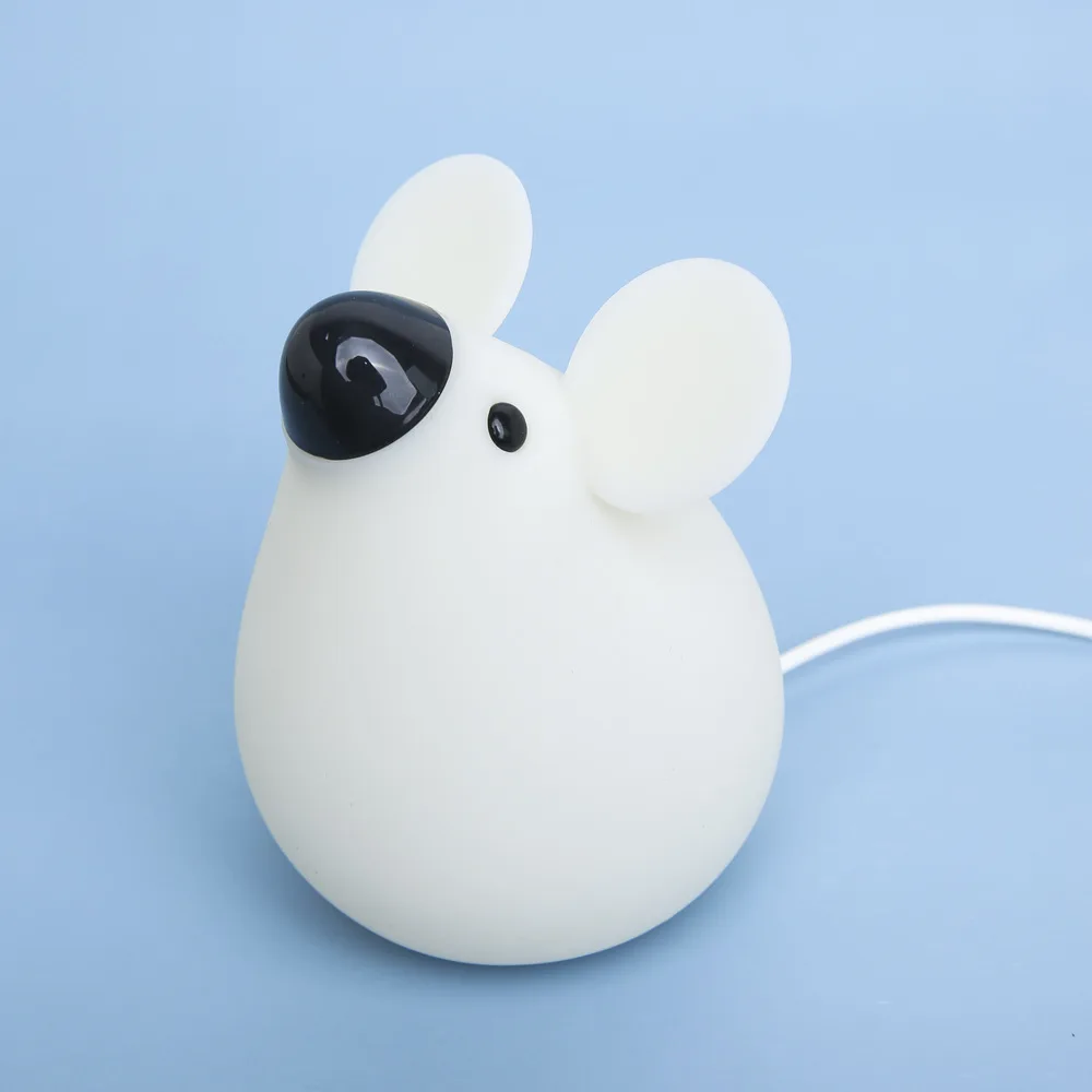 

Mouse Light Emotion Night Light Cute New Year Gift Cartoon Silicone Lamp USB Charging Desktop LED Cartoon Mouse Table Lamp