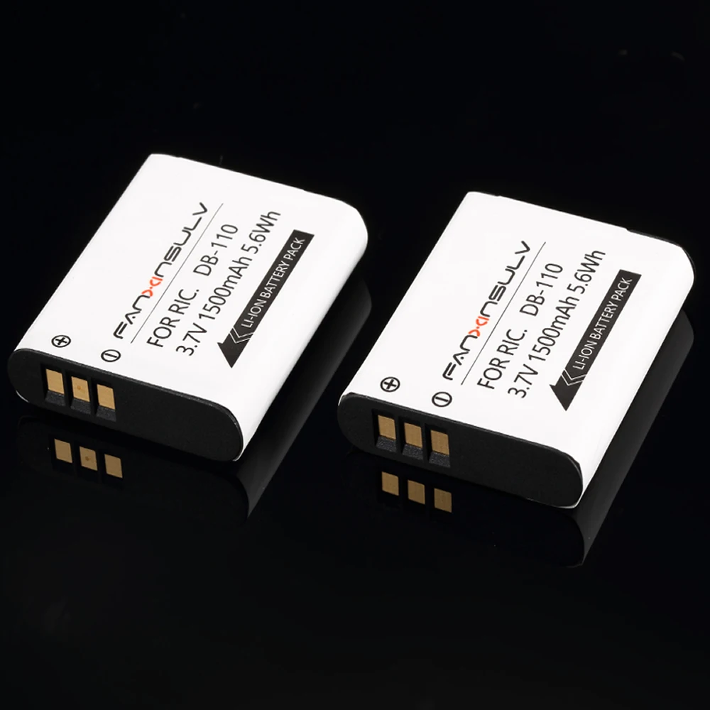 FANXINSULV 2 шт. 110 мАч DB-110 DB DB110 аккумулятор + ЖК USB двойное зарядное устройство для Ricoh GR