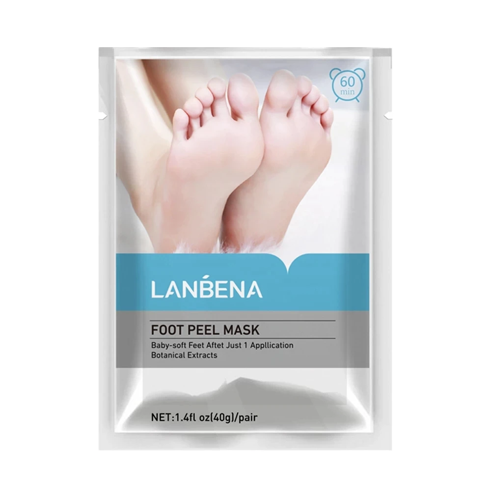 

LANBENA Foot Peel Mask Exfoliating Remove Dead Skin Calluses Crack Thoroughly in 7 Days Peeling Cuticles Heel Only Need One Pair