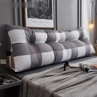 large soft print home pillow long elastic back cushion multi function backrest luxury decoration for headboard bed sofa tatami
