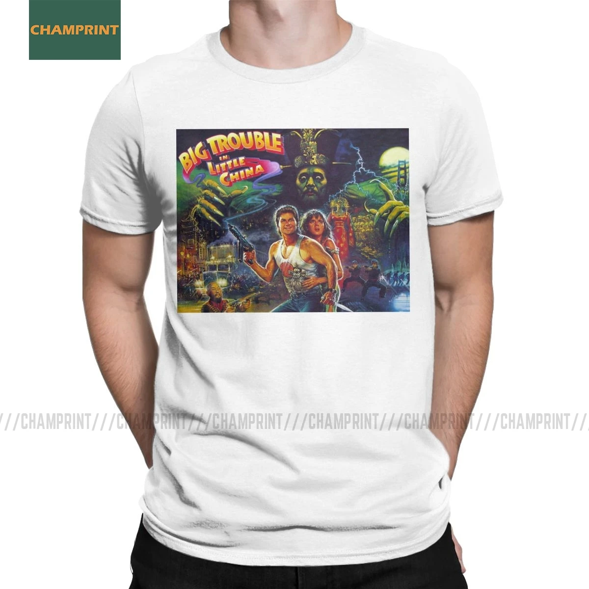 Футболка мужская с коротким рукавом 100% хлопок круглый вырез топ Дэвидом кунг