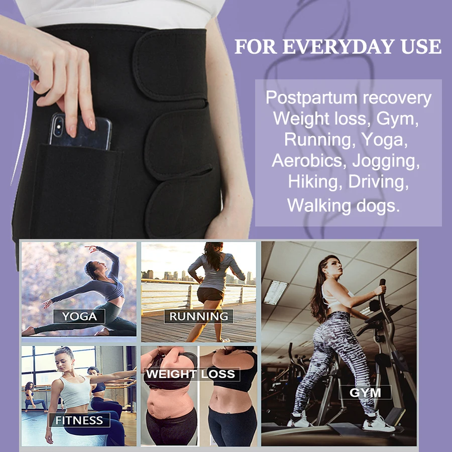 Pregnant Postpartum Belly Band Sweat Sauna Slimming Belt Maternity Bandage Abdominal Waist Trainer Trimmer Instantly Shapes