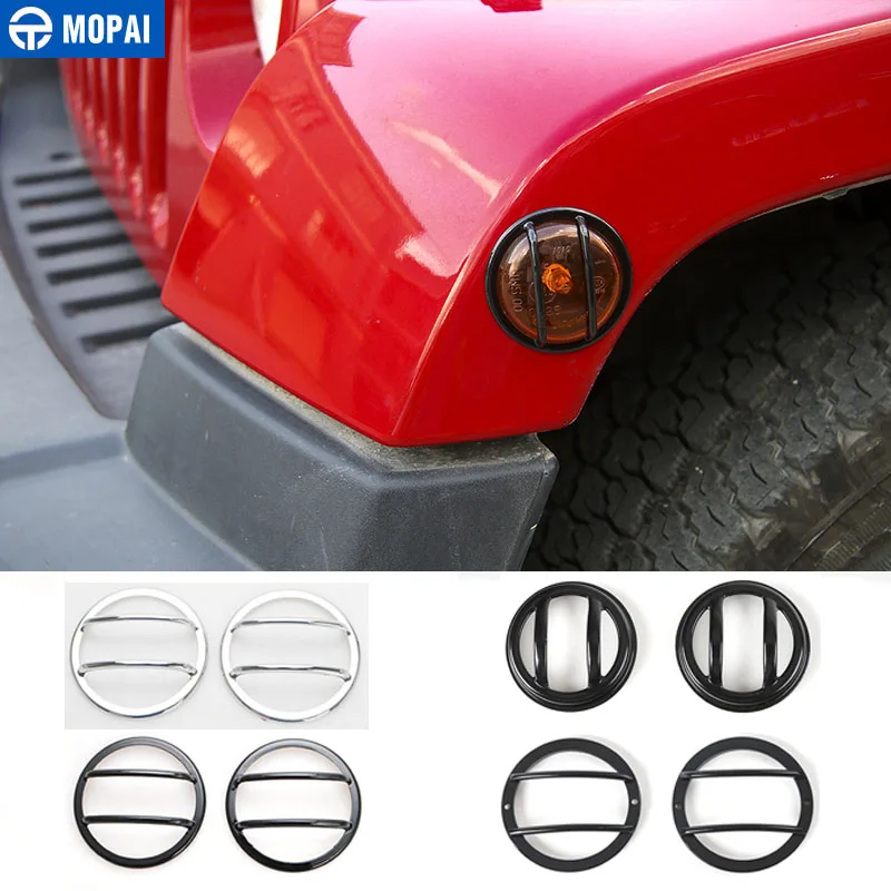 Колпачки ламп MOPAI для Jeep Wrangler JK 2007 + декоративная крышка поворотного сигнала