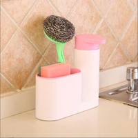 1pc washing sponge brush sink detergent bottle kitchen organizer gadgets soap dispenser household stoarge rack for cleaning rack