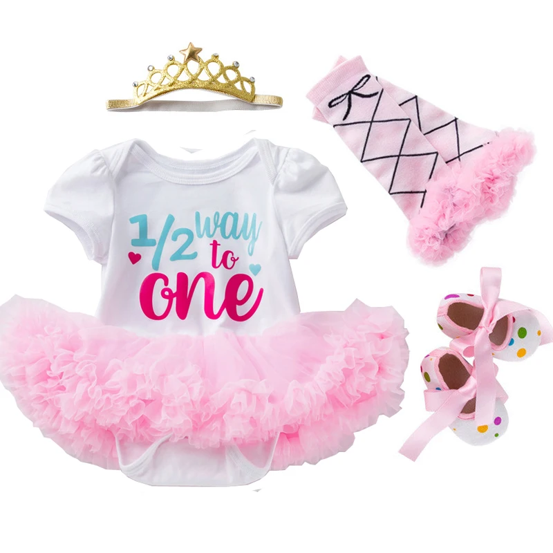 Летний розовый комбинезон для малышей 1 симпатичная юбка на день рождения и