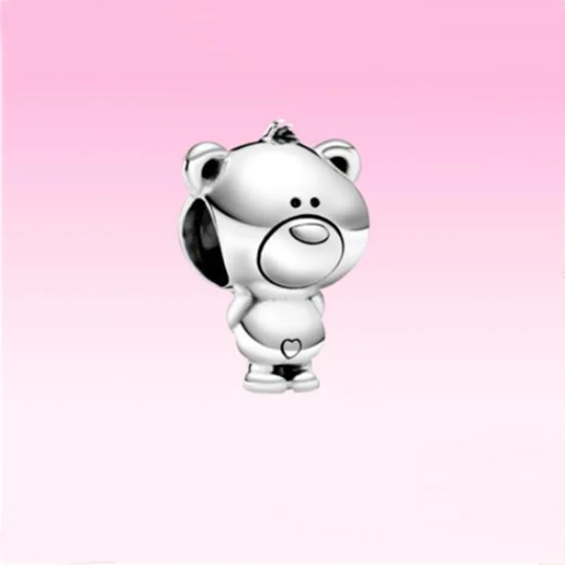 

Authentic 925 Sterling Silver Creative Style Of Leo Fashion Bear Beading Fit Original Pandora Bracelet For Women Diy Jewelry