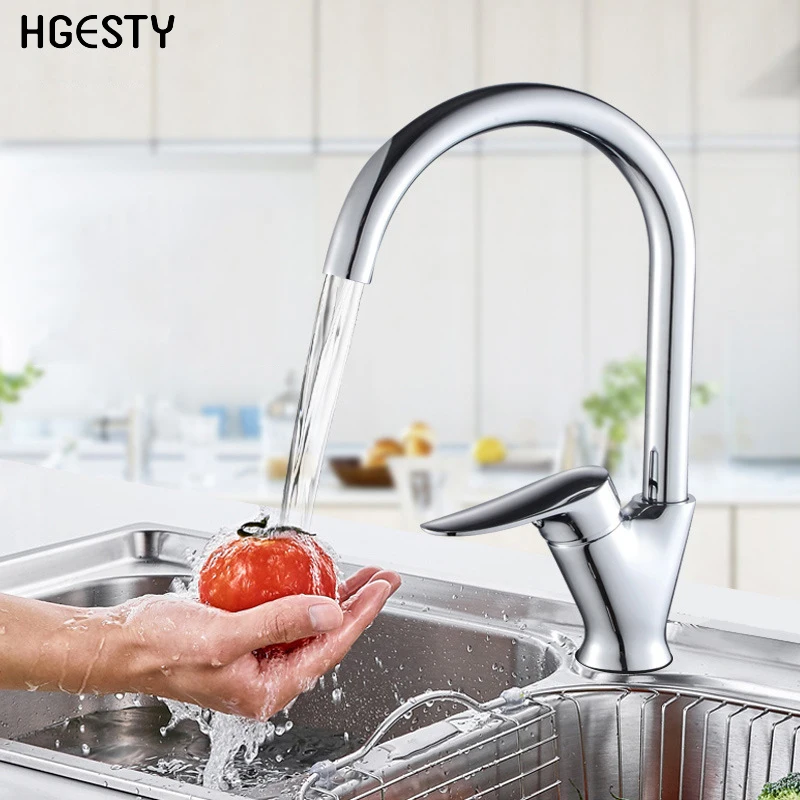 

Kitchen Basin Faucet 360 Degree Swivel Spout Vessel Sink Tap Bathroom Single Lever Cold and Hot Water Mixer Faucet Deck Mounted