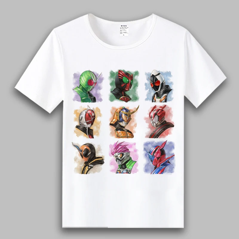 Японское аниме маскарадный гонщик косплей футболка с японским камень Райдер