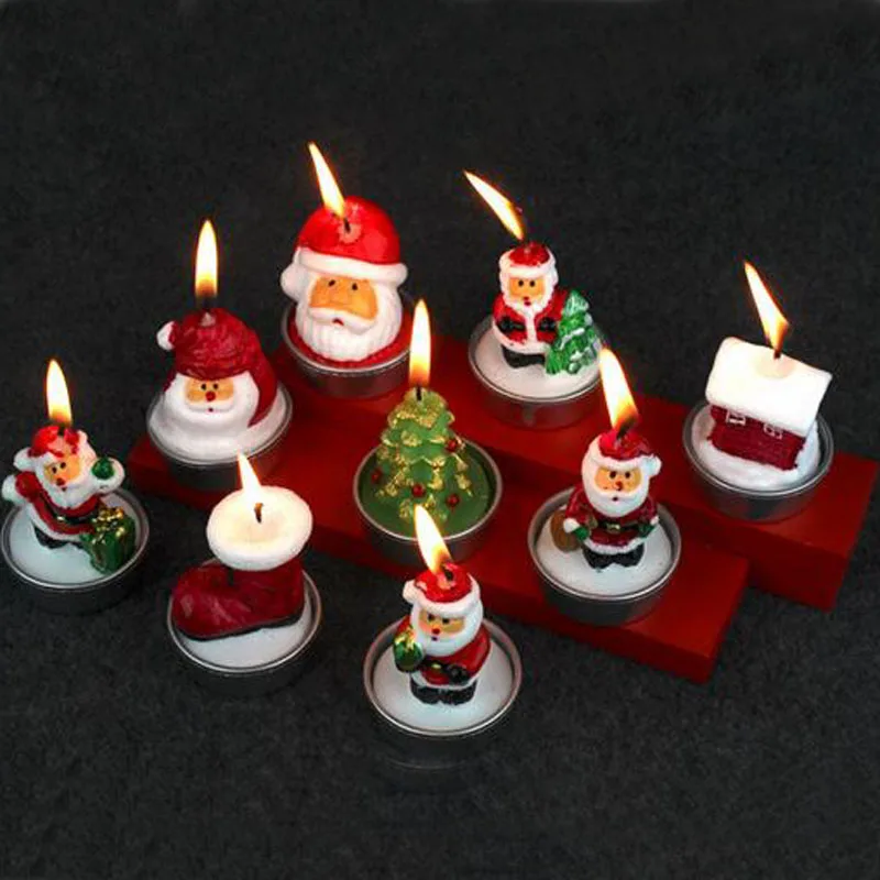 Рождественские свечи снеговик Санта-Клаус аксессуары для вечерние домашние