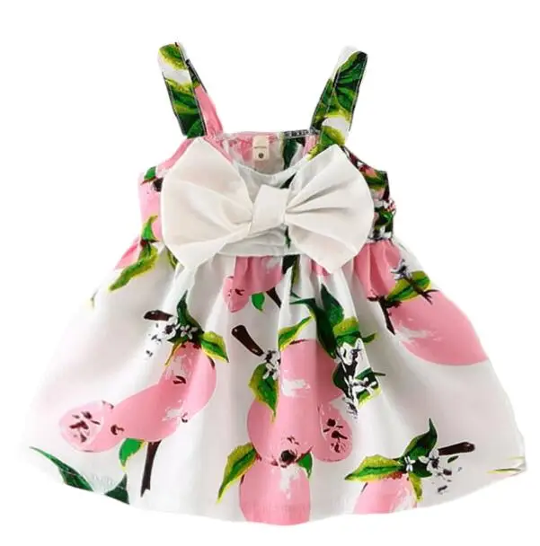 Летний сарафан для маленьких девочек с цветочным принтом и бантом|baby girl dress|baby