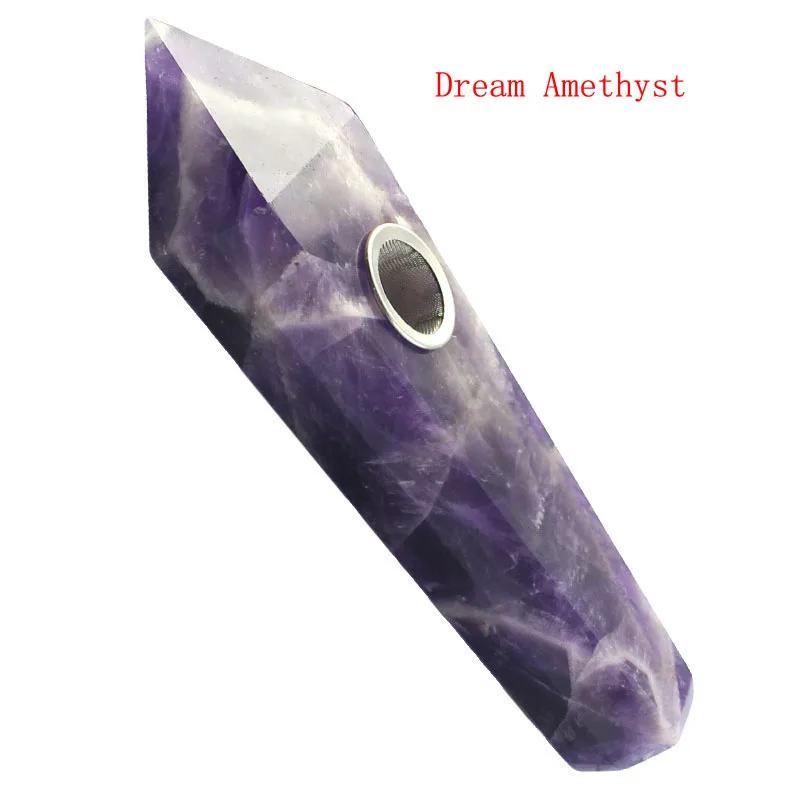 

1pc Natural Crystals Quartz Smoking Crystal Pipe Cigarette Filter Energy Healing Stone Room Home Aquarium Decoration Accessories
