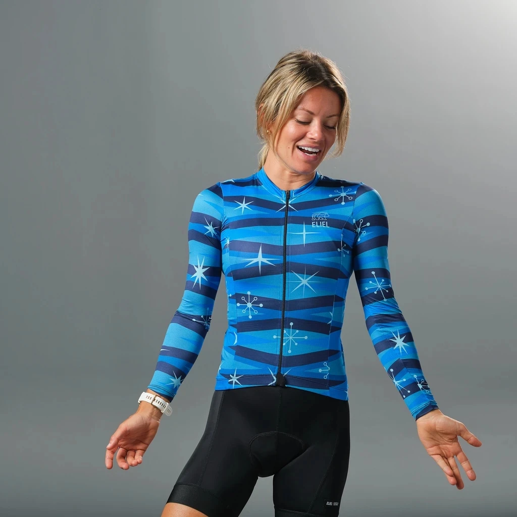 

Eliel Women's Palm Springs Solana Ls Long Sleeve Jersey Sets Professional Team Cycling Clothing Gel Pad Bib Shorts Ciclismo Kits