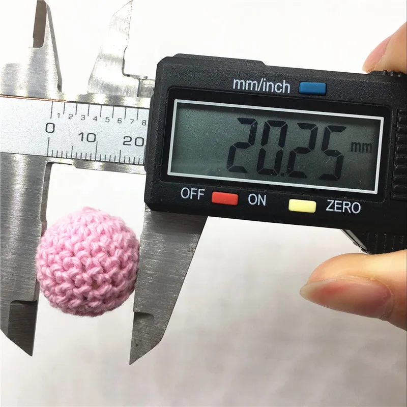 Chenkai-Cuentas redondas de ganchillo de 20mm, bolas de cuentas de madera para decoraci&oacute;n DIY, mordedor de madera para beb&eacute;, joyer&iacute;a, collar, pulsera, juguete, 10 Uds.-2