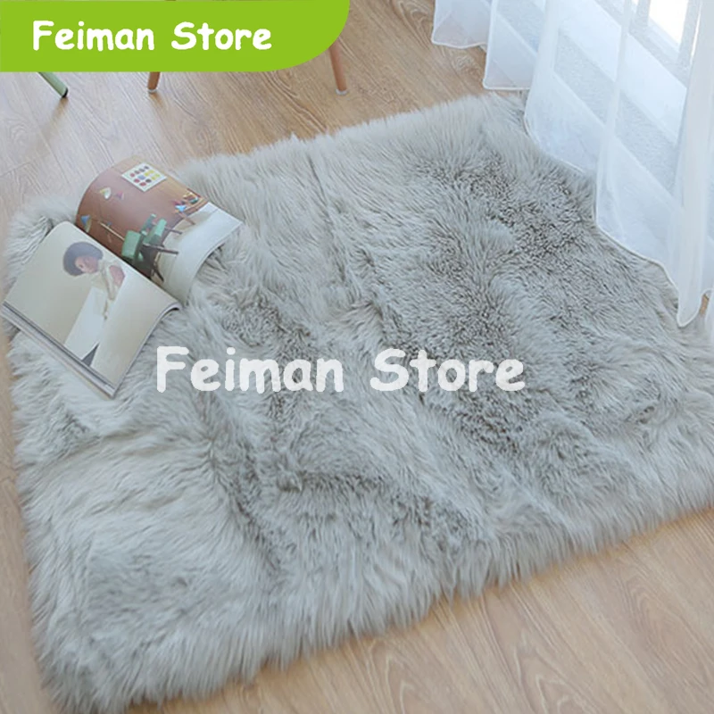 Искусственная кожа длинный искусственный мех шерсть мягкие ковры для гостиной