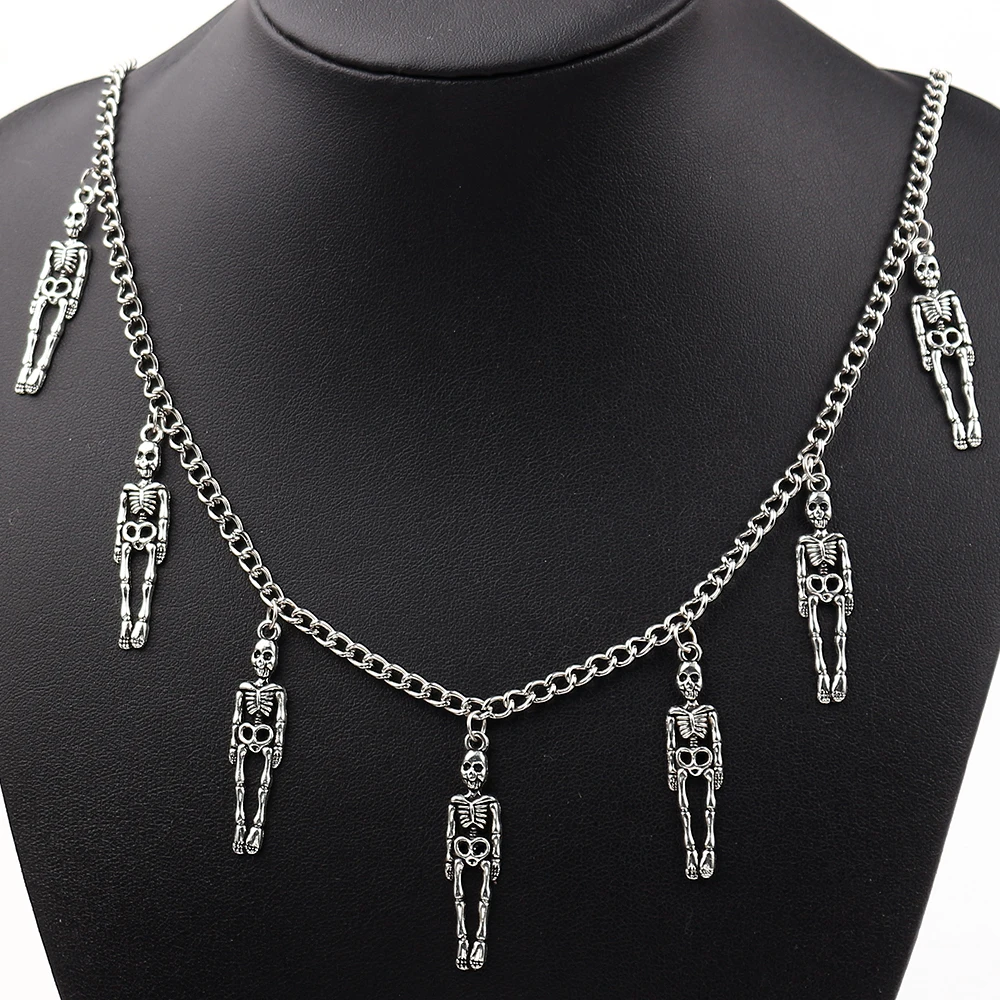 Ожерелья ужасы ожерелье в готическом стиле винтажное виде черепа подвеска