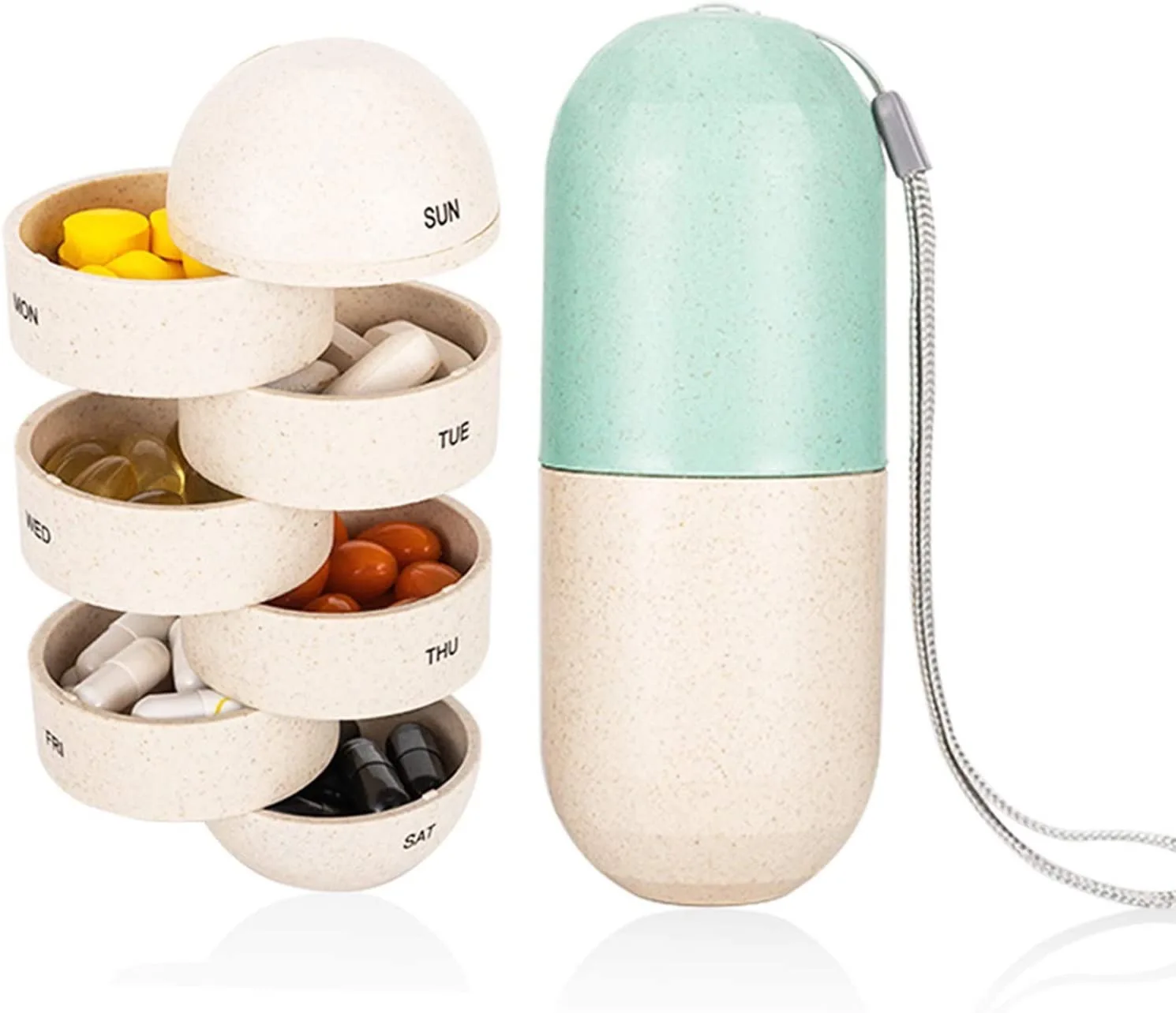 

Wholesale Travel Weekly Pill Box Case Portable Design to Hold Vitamins