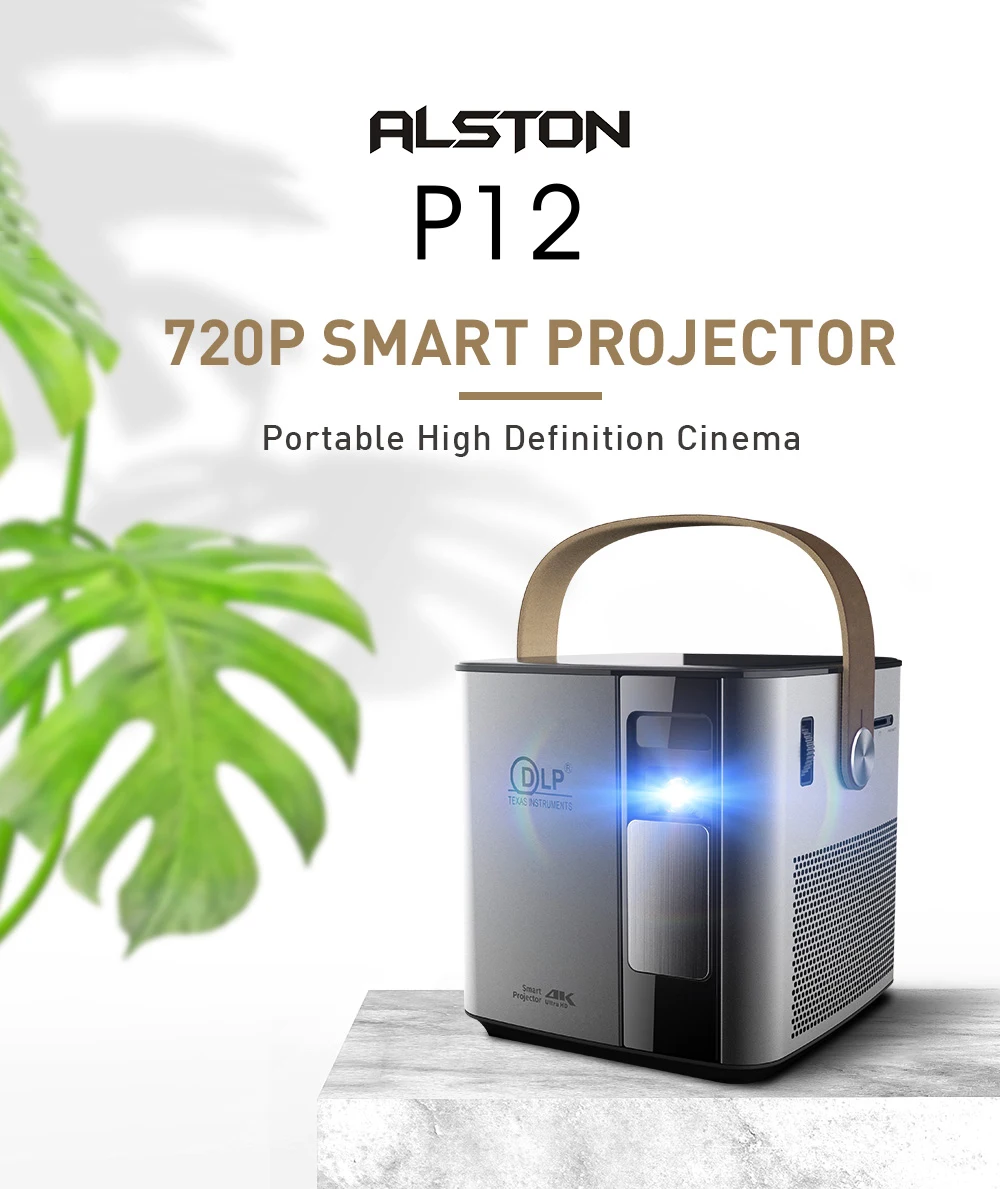 Проектор ALSTON P12 с поддержкой 4K 3D для домашнего кинотеатра видеопроектор 1080p HD