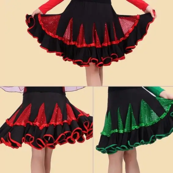 Новая юбка с эластичной резинкой на талии для взрослых одежда латинских танцев