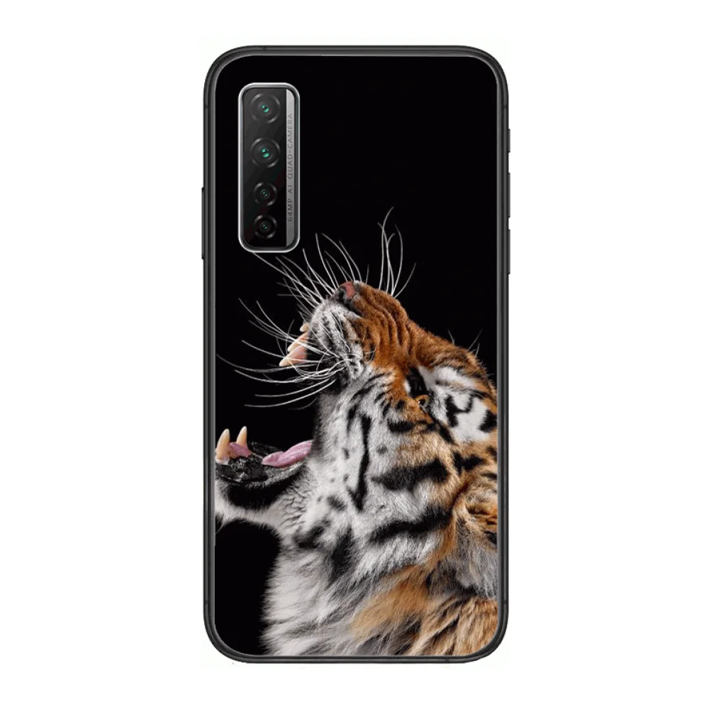 

tiger Phone Case For Huawei Nova p10 lite 7 6 5 4 3 Pro i p Smart ZBlack Etui 3D Coque Painting Hoesje