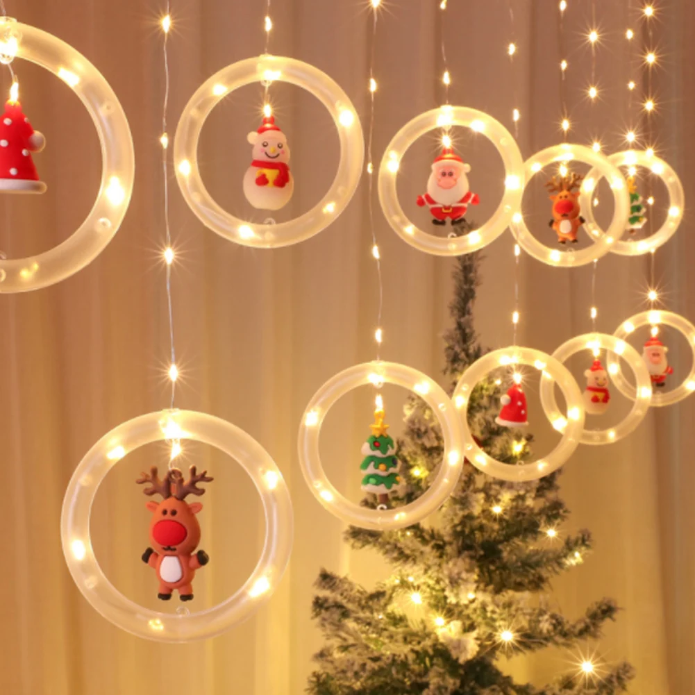 

Рождественская декоративная гирсветильник Рождественский шар желаний, Светодиодная лента, подвесное украшение для дома, комнаты, свадьбы, ...